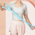 Cute Cat Shape Pull Back Shoulder Yoga Tension Band Workout Arm Back Training Elastic Ropes with Anti-Skid Handle