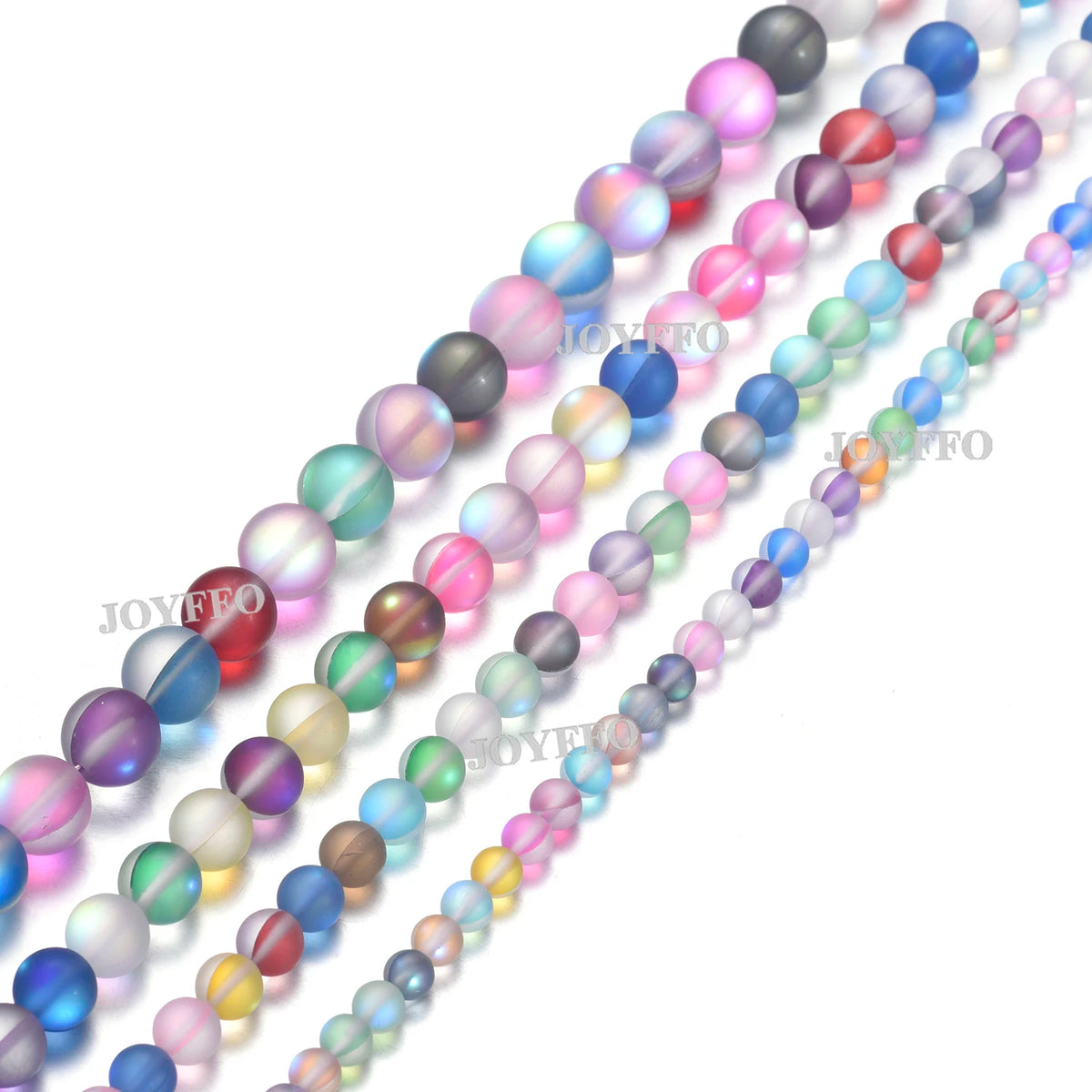 2020 Popular Rainbow Moonstone w Flash Healing Energy Gemstone Round Beads Glass Beads for Custom Jewelry Making Supply Strands MegaBDM
