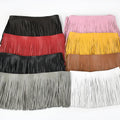 Deepeel TF207 5m Garment Accessories Skirt Decorate Long Short PU Leather Material Tassel Trim Fringe Lace Hemline