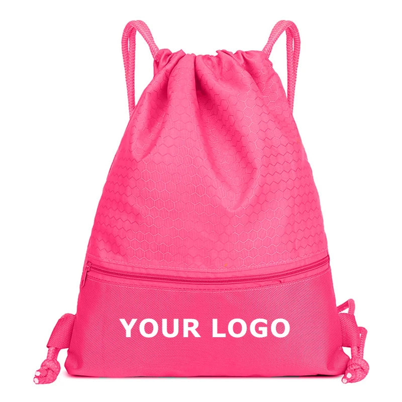 Hot Sell Soccer Pattern Backpack Gift Waterproof Drawstring Oxford Bag