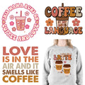 New Arrival Valentine's Day LOVE DIY Bulk DTF Transfer Prints Coffee Valentine Sticker Printing Transfers for T-shirt