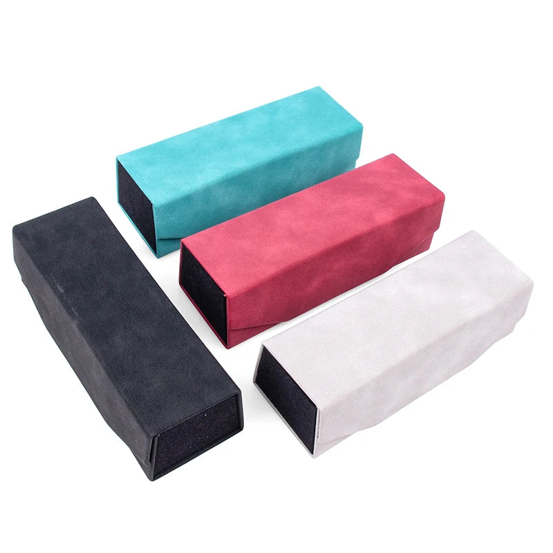 Cheap Foldable Eyeglass Case Low MOQ Sunglasses Packaging Box Colorful Eyewear Spectacle Cases