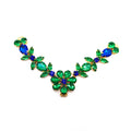 Hot Sale Women Summer Flip-Flops Sandal Shoe Decoration Charms Green Rhinestone Flower Shoe Chain Shoe Accessories