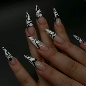 Press on Nail Lujo Multiple Fakenails Fashion French Stiletto Artifical Nails Design Press on Nails Wholesale