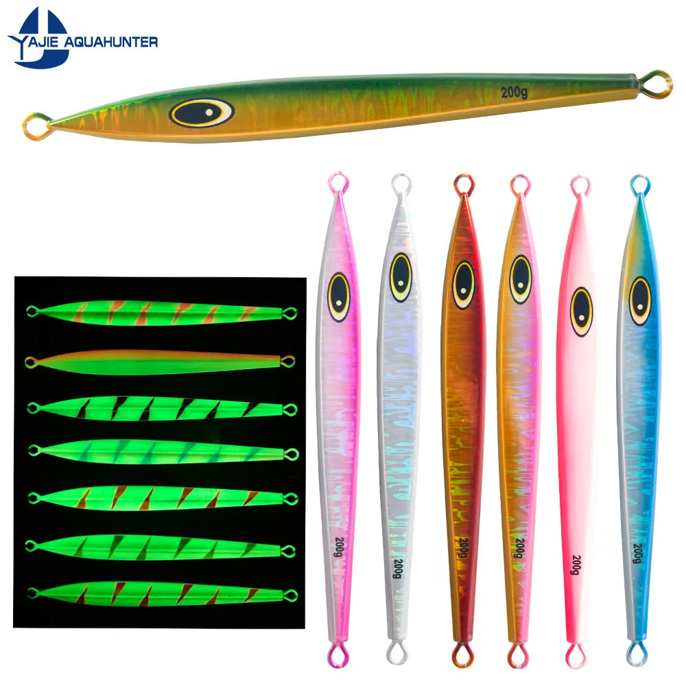150g 180g 200g 250g 300g Sinking Fishing Lure Tuna Jig  Metal Jigging Lure