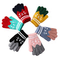 Sewingman J152 Kids Winter Cute Cat Knit Click Touch Screen Fingers Fleece Gloves