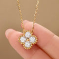 Silver 925 Original 18K Rose Gold Plated Total 1.2 Carat Brilliant Cut Diamond Test Past D Color Moissanite Pendant Necklace
