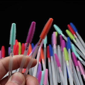 Europe Hotselling Useful Silicone Eyelash Extension Mascara Wands Brushes Coloful Reusable