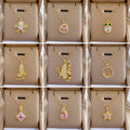 X150 Wholesale Gold Plated Stainless Steel Chain Copper with Cubic Zirconia Pendant Necklace Enamel Necklace Jewelry for Women