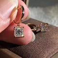 CAOSHI Square Stone Earrings New Korean Version Personality Temperament Simple Earrings Fashion Simple Zirconia Ear Nail