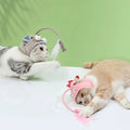 Feather Teasing Cat Stick Toy Creative Little Dinosaur Cat Head Cover Eco-Friendly Nylon Ropes Fun Grey Walleye Fishing Toys