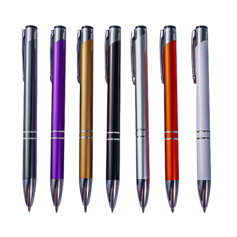 SHULI Stylo 1.0MM Hot Selling Colorful Metal Roller Promotional Ballpen Custom logo Rolling Aluminum Ball Pen