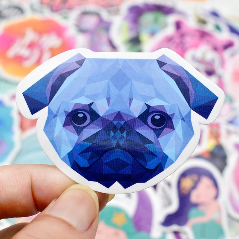 Custom Design Lovely Toy Labels Waterproof Adhesive Removable Stickers Die Cut Sticker for Laptop Decoration