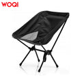 WOQI Portable Outdoor Folding Moon Chair Oxford Fabric for Garden Beach Camping Leisure Use General Outdoor Furniture