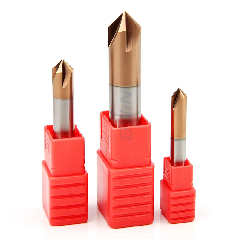 V Groove 20mm 3 4 Flute 60 120 90 Degree Four-edge Chamfer Milling Cutter Tungsten Carbide Chamfer End Mill