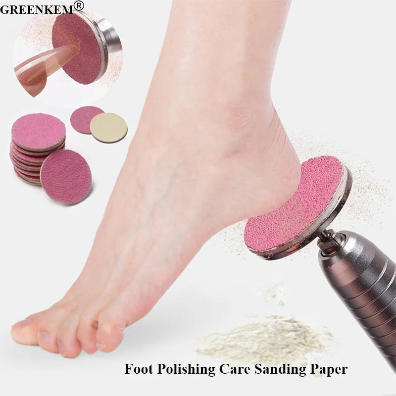 Professional Pedicure Tools Foot Polishing Care Sanding Paper Foot Care Tool Replaceable Nail Pedicure Round Sanding Paper