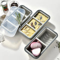 2/3/4 Compartment Eco-Friendly Durable Silicone Bento Lunch Box Plastic Lid 2-3L Capacity Freshness Preservation Food Storage