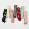 New Design Voile Soie De Medine Cotton Hijab Scarf Gold Stamping Butterfly Viscose Hijab for Women