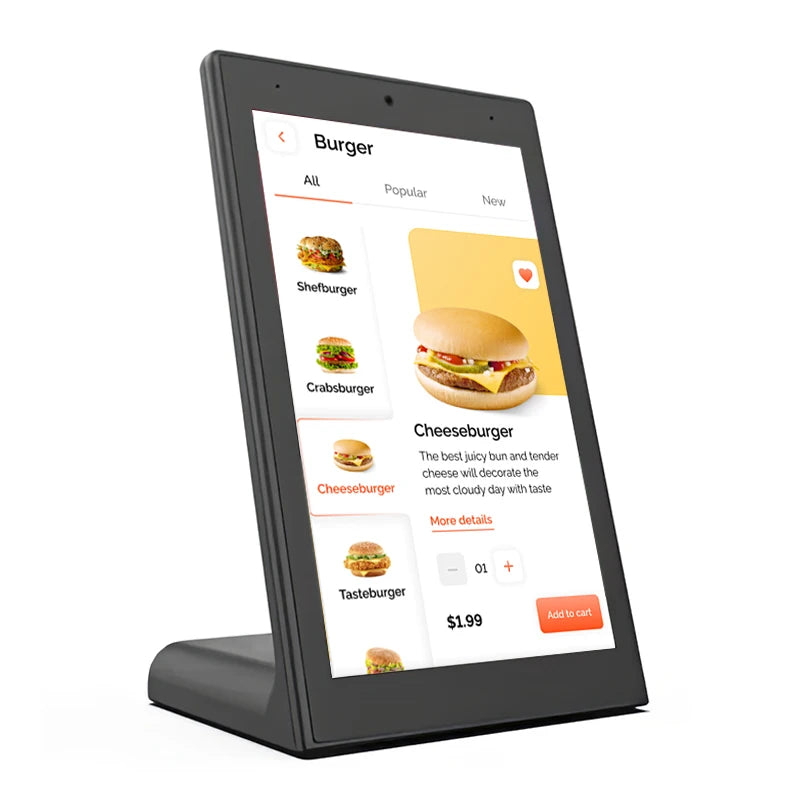 MWE USA Warehouse Stock 10.1 Inch LCD Digital Signage Advertising Display Touch Black White Android System Desktop Screen