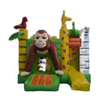 Giraffe Orangutan Safari Animal Theme PVC Inflatable Castle Bouncy House with Water Slide for Commercial Use