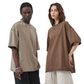 Xinglan Men's 100% Cotton Luxury T-Shirt High Quality Loose Fit Terry Fabric Customizable Logo on Plain T-Shirt