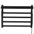 Dryer Rack with Temperature Control  Towel Warmer Matte Black Towel Rack for Bathroom Wall Mounted Heated Electric Towel Rack
