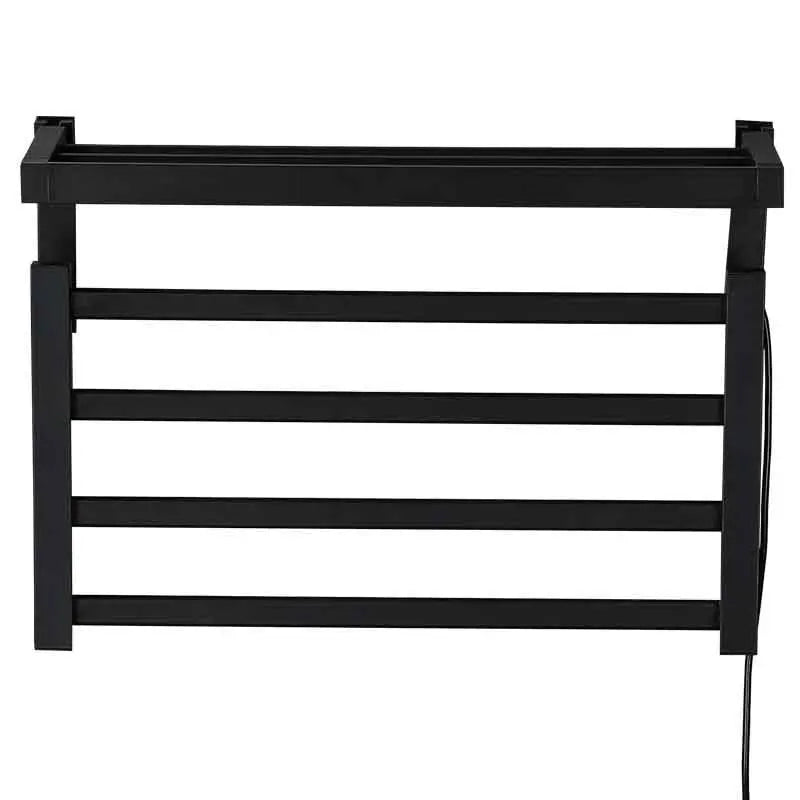 Dryer Rack with Temperature Control  Towel Warmer Matte Black Towel Rack for Bathroom Wall Mounted Heated Electric Towel Rack