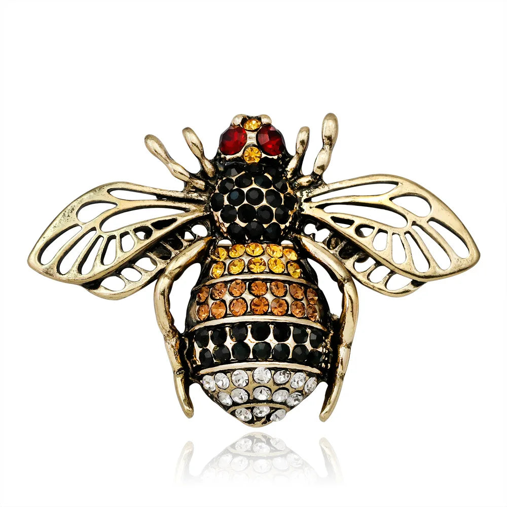 Personalized Diamond Animal Bee Brooch Insect Series Jewelry Pin Women Accessories Fashion Jewelry Brooch
