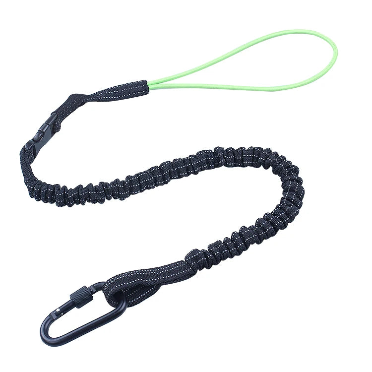 Custom Work Tool Lanyard Polyester Nylon Material Retractable Cord Tool Safety Lanyard with Carabiner Safety & Tool Retention