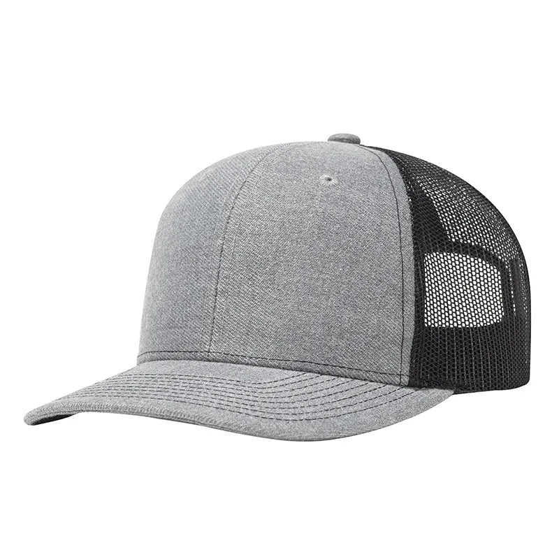 Customized Spliced Yarn Sports Mesh Baseball Cap Slightly Curved Brim Snapback Nylon Richardson Trucker Hats Sporty Business