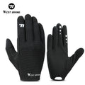 WEST BIKING Spring Autumn Unisex Full Finger Cycling Gloves Touch Screen Bike Gloves Road MTB Bicycle Sports Gloves MegaBDM