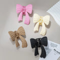 Factory Wholesale Sweet Fashionable Women Claw Clips Brown Shark Brown Bowknot Hair Clip Claw Promotional Hairpins