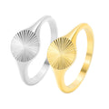 Anillos De Acero Inoxidable Trendy Fashion Jewelry Stainless Steel 18K Gold Plated Sun Pattern Rings