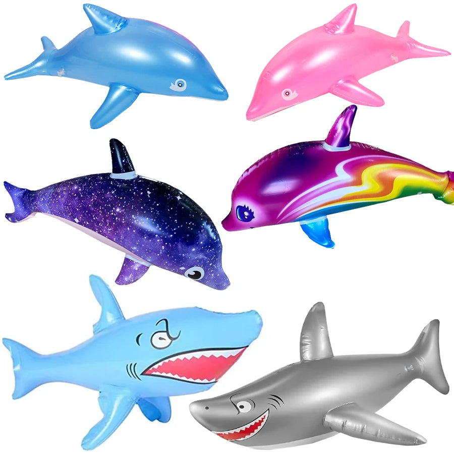 Wholesale Inflatable Dolphin Animal Toys for Kids Pool Beach Kits Custom Inflated Whale Shark Fish Balloon Party Accessories