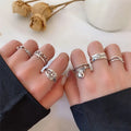 SP New Fashion Engraved Smile Rings Accessories S925 Sterling Silver Made Adjustable Rings