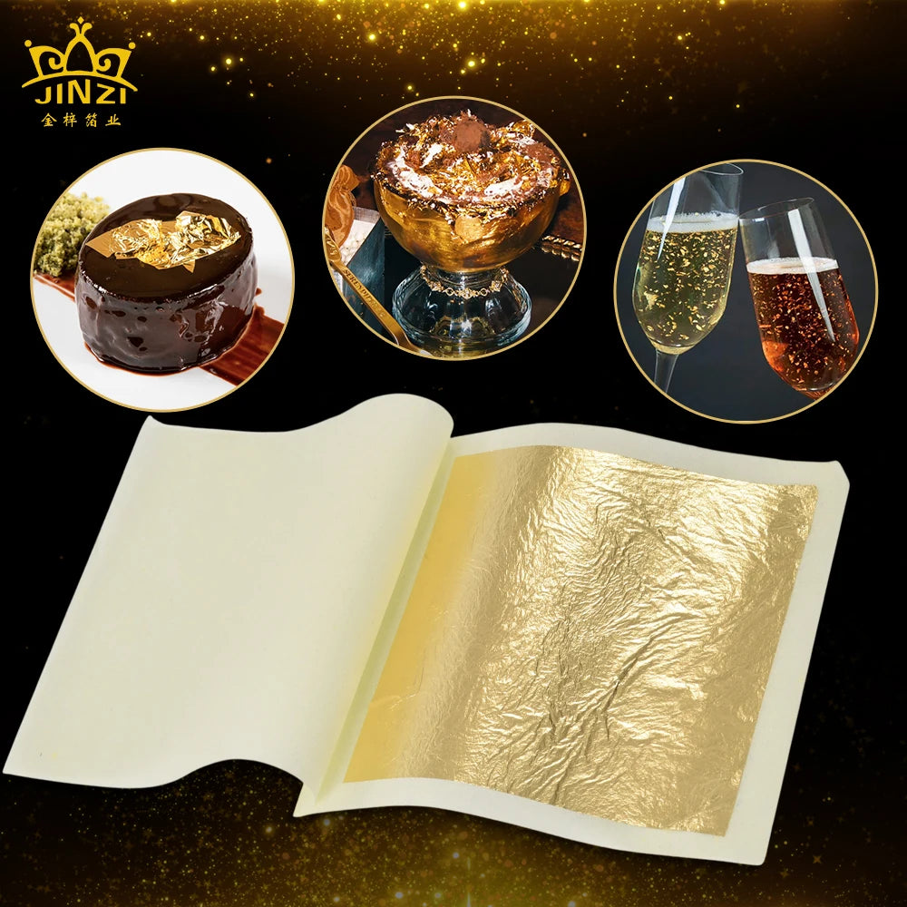 Hot Sale Private Label Real Gold Leaf 24K Pure Genuine Edible Gold Leaf Food Decoration for Art