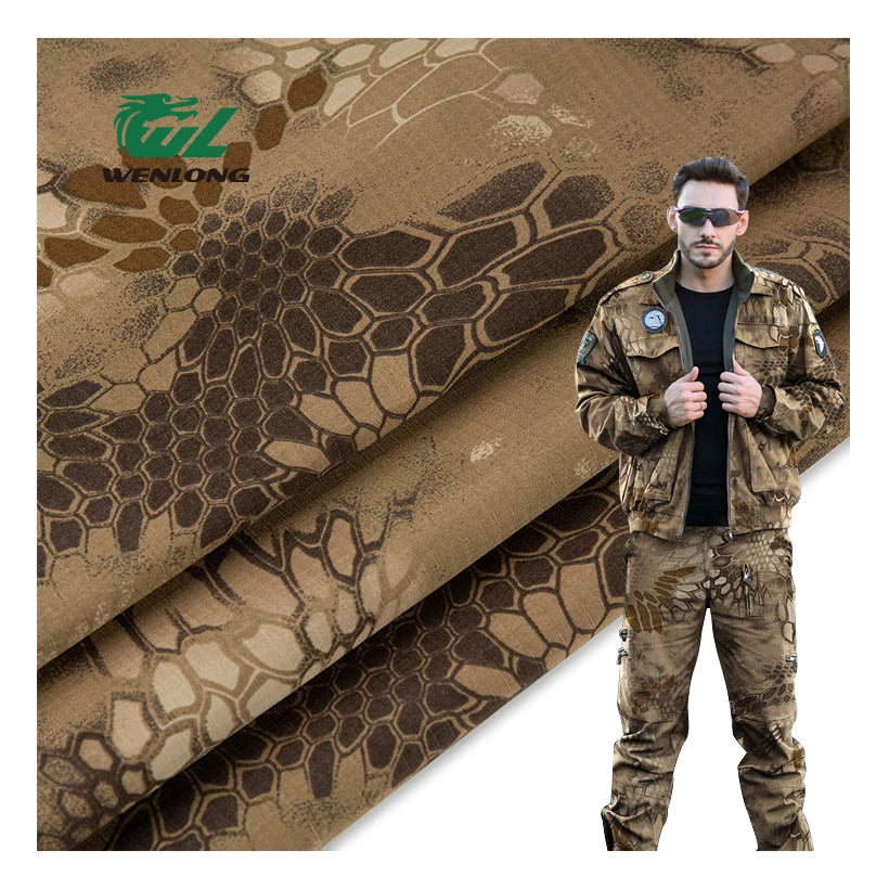 RTS T/C 8020 Polyester/Cotton Anti Tearing Camouflage Ripstop Fabric Kryptek Nomad Garments Hat