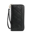 Wholesale Women Black Color Wallet Ladies' Long Purse Double Zip Phone Wallets