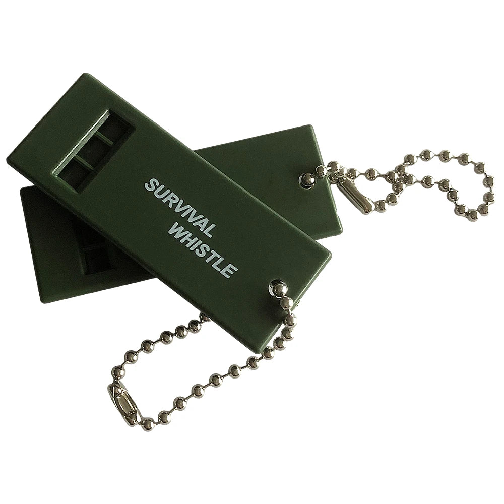 Wholesale Custom Mini Outdoor Camping Multi-audio Three-frequency Plastic Survival Emergency Flat Whistle