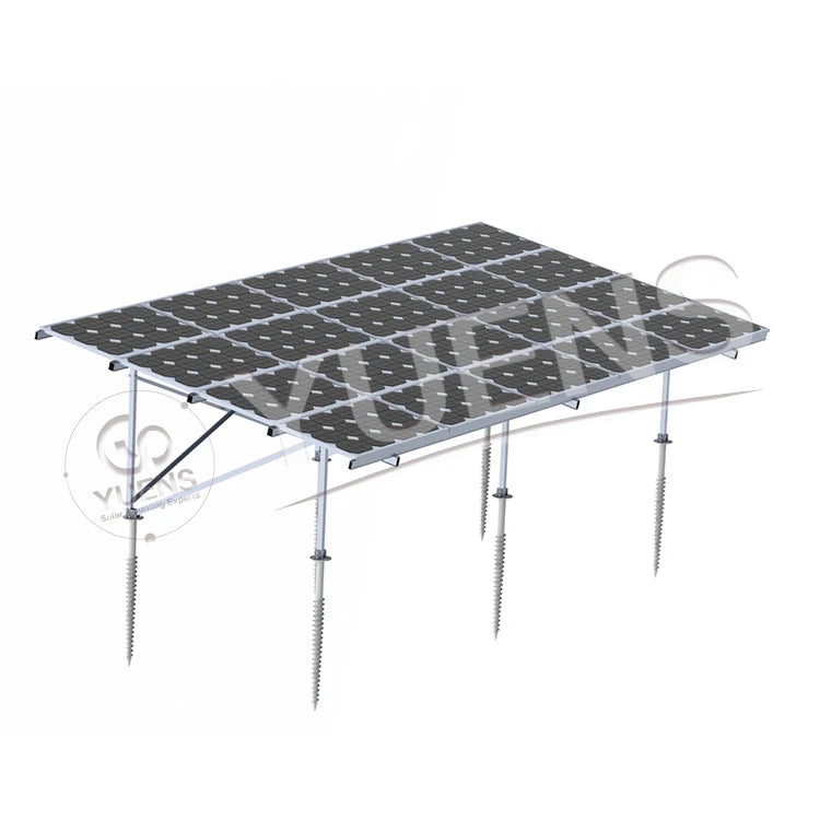 Yuens OEM Moderate Price Ground Solar Panel Tracking Mounting Adjustable Triangle Bracket Structure Aluminium Rail System