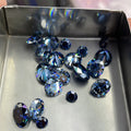 Starsgem Wholesale Round Oval Emerald Cut Loose Gemstone Dark Blue Color Sapphire Blue Moissanite