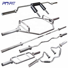 Cheap Barbell bar Manufacturer Weightlifting 2.2m Straight Curve Barbell Rod Ez Barbell Curl bar Set