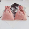 Chuanghua Custom Pink Jewelry Pouches with Logo Suede Microfiber Small Drawstring Bag
