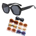 2024 Female Mens Luxury Fashion Round Sunglasses Large Frame Glasses Hexagon Sunglasses 2024 New Custom Logo Shades