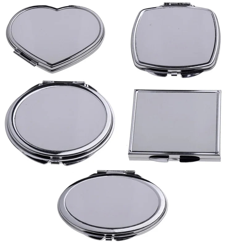 DIY Printable Double Metal Make up Pocket Mirror Sublimation Blank Different Shape Mirror Pocket