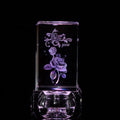 K9 Crystal Gifts 3D Laser Engraved Crystal Glass Cube Photo Rose Flowers With Led Light Wedding Souvenirs for Guests