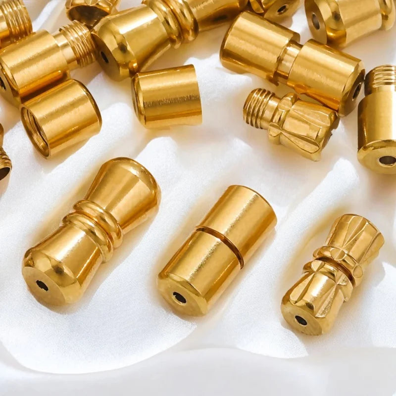 Stainless Steel Screw Clasps Barrel Clasp Cylinder Fasteners Buckles Closed for Bracelet Jewelry Making Supplies Diy
