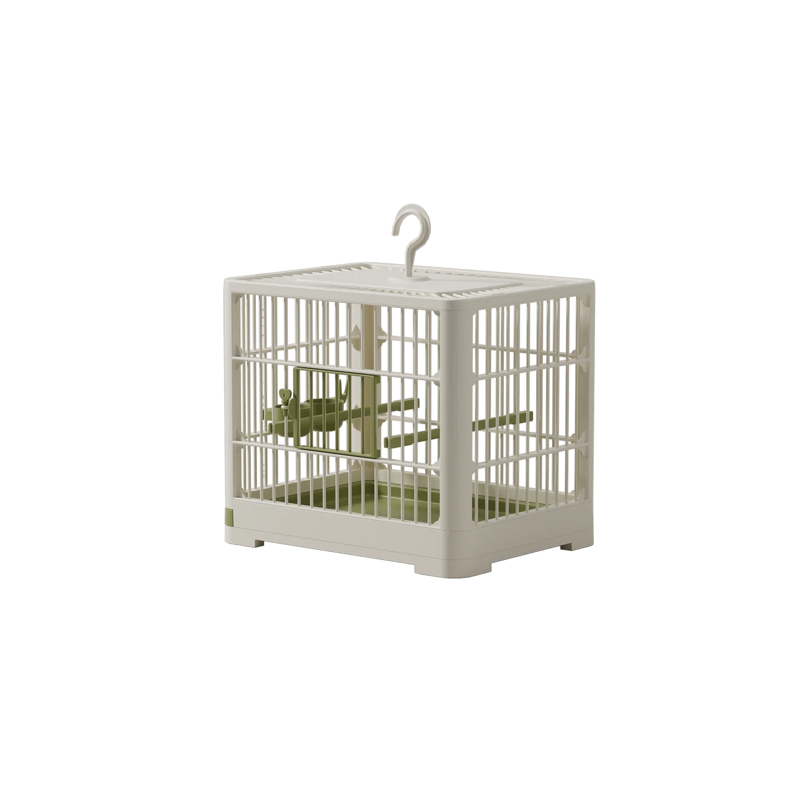 USMILE Modern Luxury Plastic Large Capacity White Upgrade ABS Material Portable and Sustainable Bird Parrot Cage With Accessory
