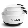 Small Order Wholesale Multipurpose Nesting 3pcs Plastic Mixing Bowl Set With Non Slip Bottom & Pouring Spout for Baking Salad