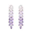 European Style Party Crystal Zircon Long Chain Diamond Tassel Earrings Jewelry for Girls